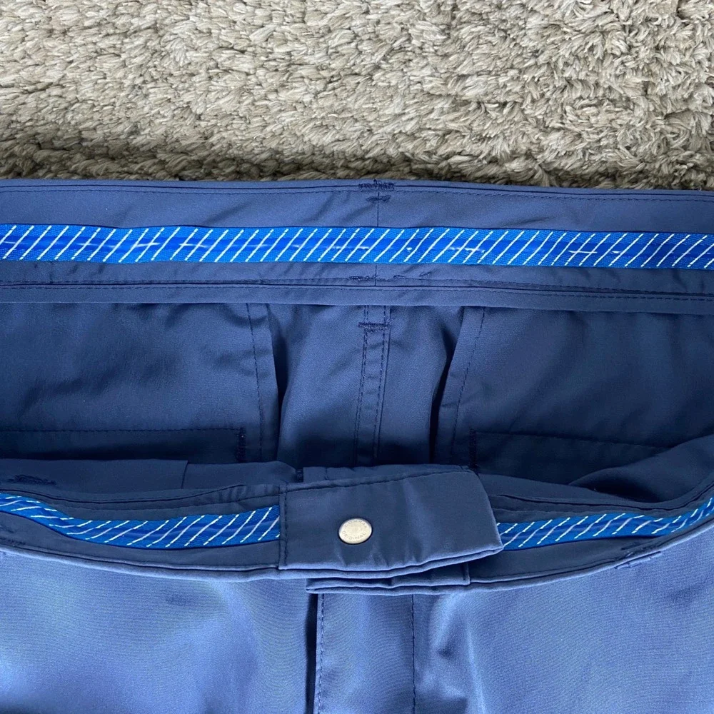 Bonobos Golf Performance Slim Pants Men 33x34 Blue Chino Active Stretch Trousers